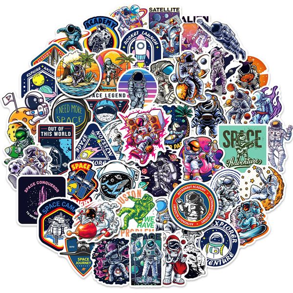 

50pcs nasa logo space astronaut graffiti stickers for diy luggage lapskateboard motorcycle bicycle stickers t01040764