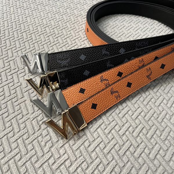 

designer belt luxurys designers belt leather for mens belt fashion belts gold smooth buckle classic style women beautiful good nice 3p0m, Silver