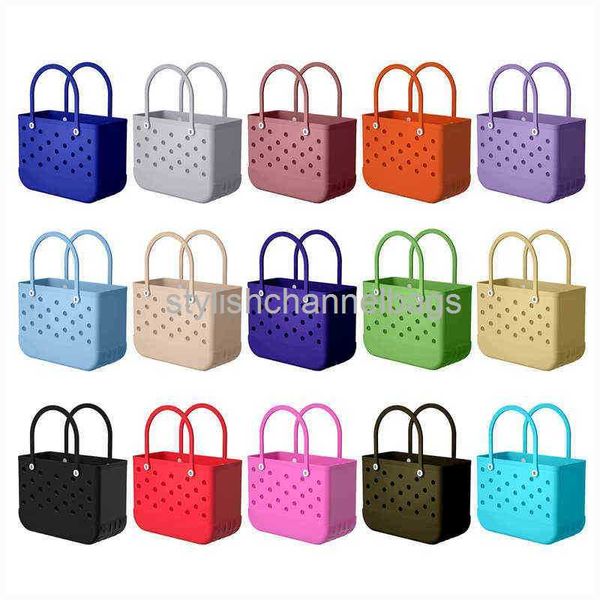 

totes rubber beach bags eva with hole waterproof sandproof durable open silicone tote bag for outdoor beach pool sports 0201/23