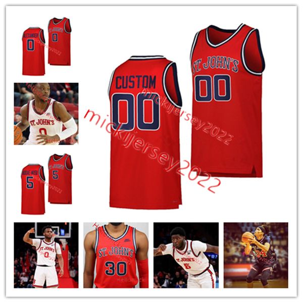 

st. john's red storm baseball jersey custom stitched mens youth posh alexander andre curbelo mohamed keita aj storr kolby king o'm, Black
