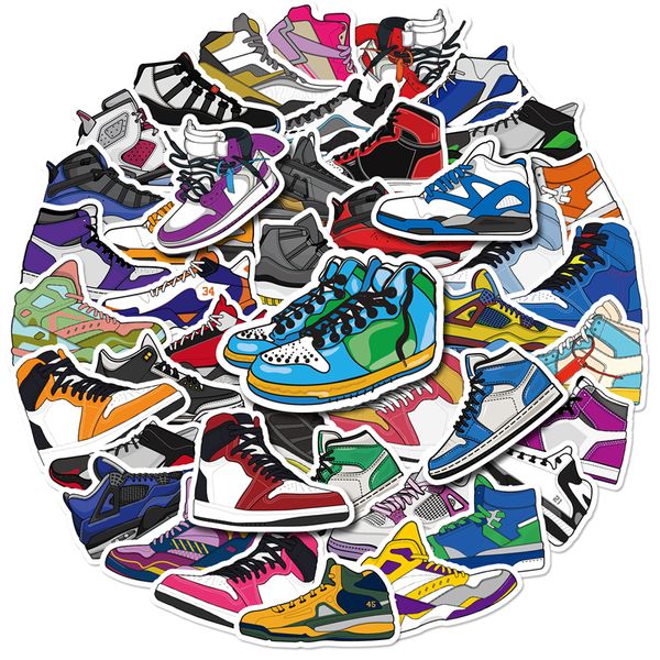 

50pcs shoe sneaker stickers for water bottle basketball stickers graffiti stickers for diy luggage lapskateboard motorcycle bicycle stickers