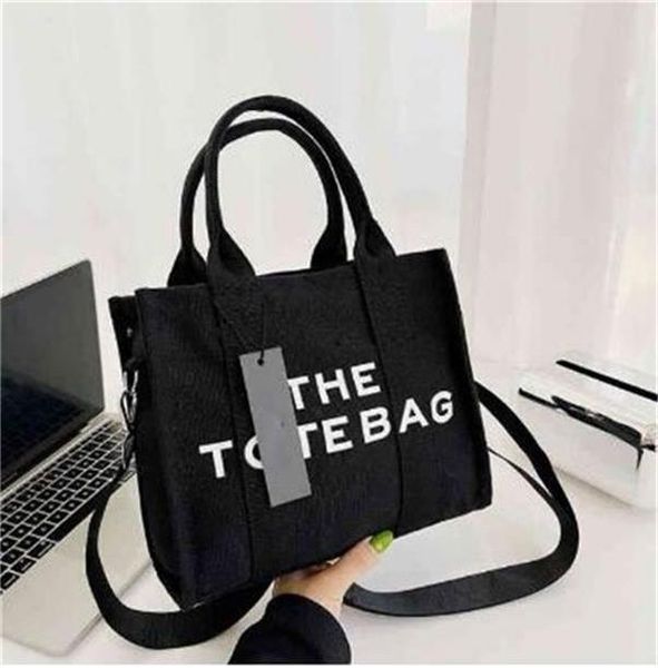 

tote women casual large capacity handbag fashion beach canvas crossbody bags luxury brand shoulder bag wallet y0611, Black;red