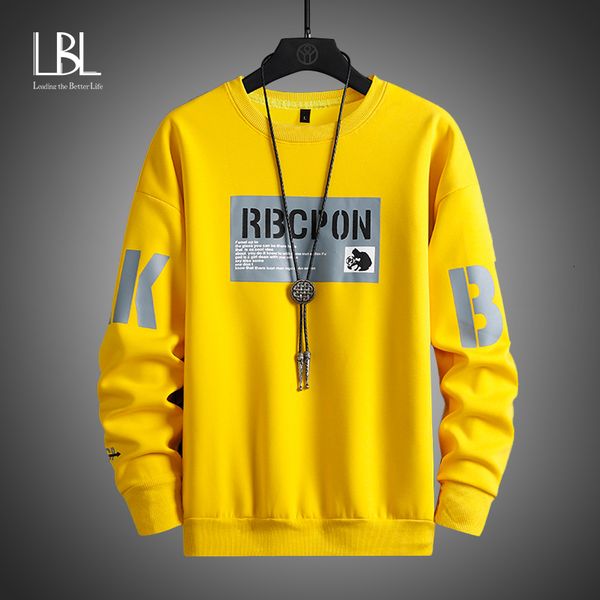 

mens hoodies sweatshirts lbl spring autumn solid color casual men fashion harajuku streetwear sweatshirt 230202, Black