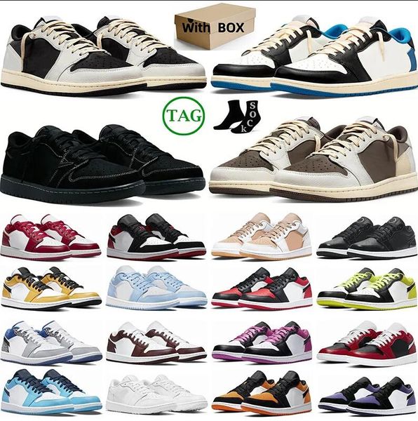 

23s/s 1s lows sneakers shoes reverse mocha sail black phantom fragment trainers starfish denim bred panda unc usa all star men outdoor sport