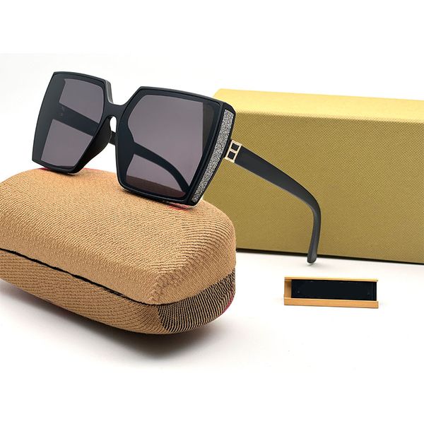 

Rectangle Men Sunglasses Fashion Full frame Sun glass Letter Design Women Adumbral 4 Option Eyeglasses
