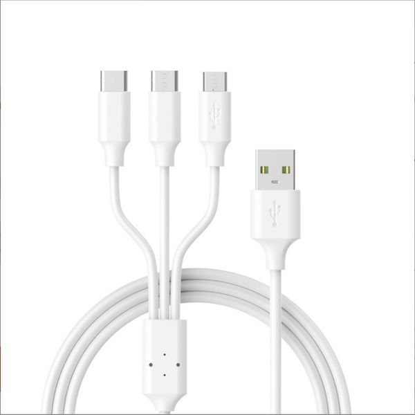 

3 in 1 usb cables fast charging braided cord multi function adapter for xiaomi oppo viv0 huawei samsung s21 s20 s10 s8 s7 v8 micro charger a