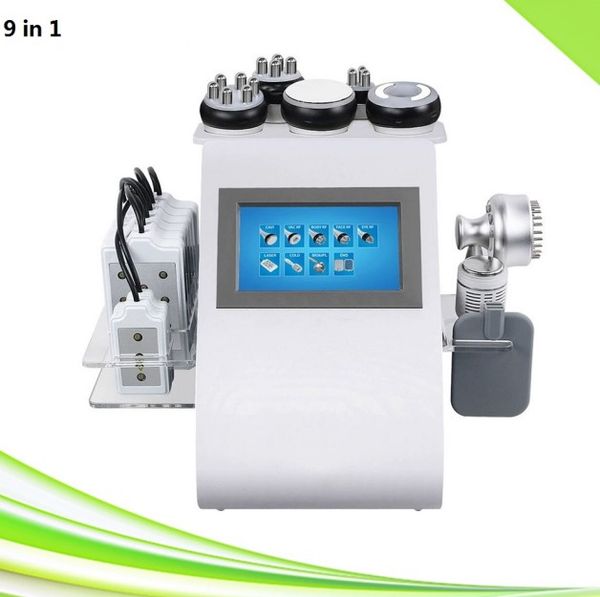 

portable rf cavitation machine 9 in 1 slimming fat burning lipolaser ems arm shaper body massage sculpting radio frequency skin tightening f