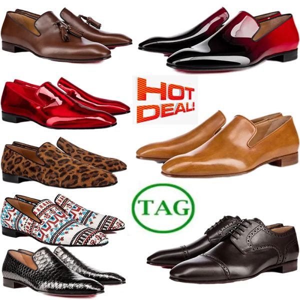 

with box designer christians shoes ss leather shoes designer women men shoe dress sneaker oxfords slip -on loafers platform sneakers de ymsy, Black