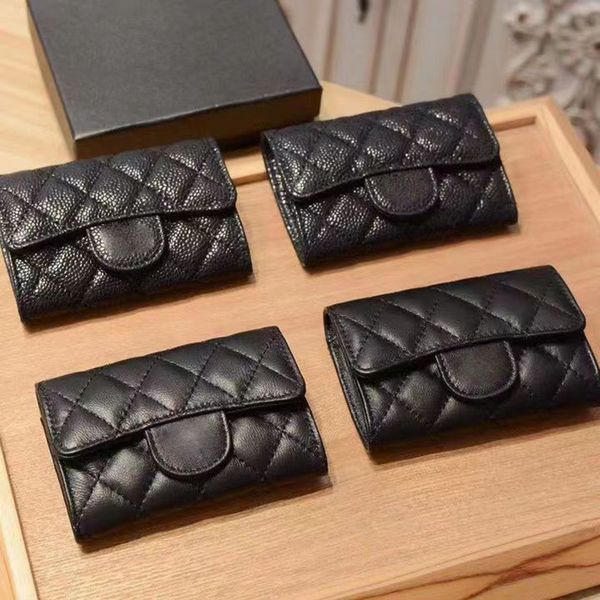 

designer card holder men womens cards holders black lambskin mini wallets coin purse pocket interior slot pockets genuine leather small bag, Brown;gray