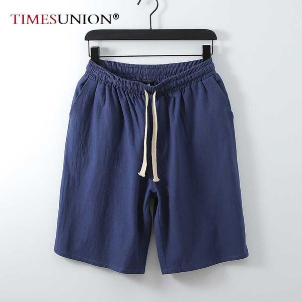 

men's shorts cotton linen summer casual breathable solid color short trousers fitness streetwear plus size m-9xl y2302, White;black