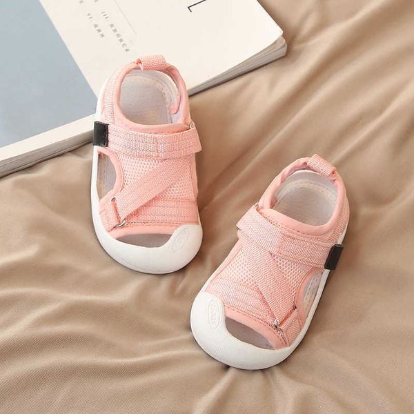 

baby girls boys summer infant toddler non-slip breathable kids anti-collision shoes children beach sandals 0202, Black;red