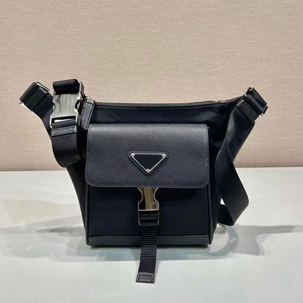 

re-nylon crossbody bag 7a quality handbags purse men pocket genuine leather silver hardware fashion letters women shoulder bags