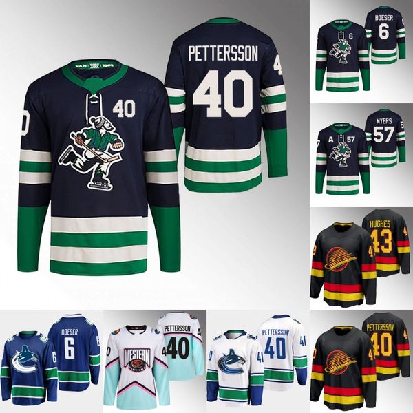 

vancouver 40 elias pettersson canuck jersey j.t. miller brock boeser thatcher demko tyler myers oliver ekman-larsson anthony beauvillier eth, Black;red