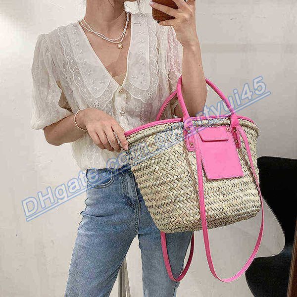 

qwertyui45 totes casual large capacity tote rattan women handbags designer wicker woven shoulder crossbody bags luxury summer beach bag big