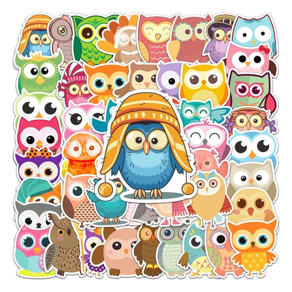 

50 pcs water bottle stickers for kids girls teens vinyl vsco waterproof cute aesthetic stickers tz-mty-425 owl