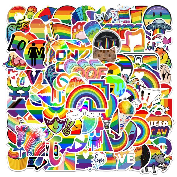 

100 pcs gay pride stickers rainbow stickers for lgbtq az078ht204