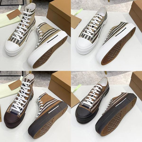 

designer 2023 luxury shoes high low vintage plaid canvas sneakers berry stripes man woman outdoor platform casual shoe couples trainers size, Black