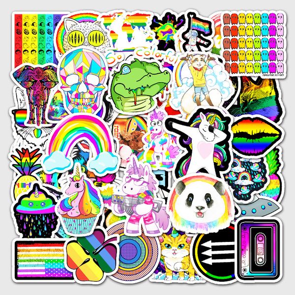 

50pcs colorful cute cat animal mix graffiti stickers for diy luggage lapskateboard motorcycle bicycle stickers tz-bcsx-151b