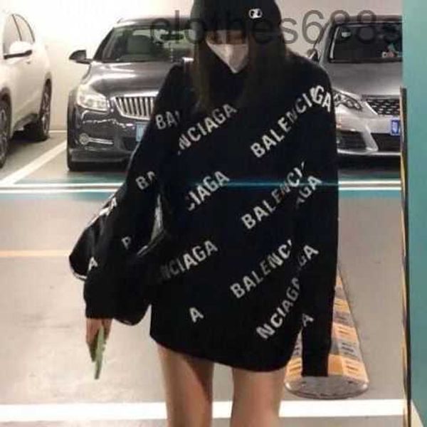 

sweaters designer hoodies bbalencaigass mens sweaters 23ss autumn and winter new fashion knitting sweater men's and women's letter, White;black