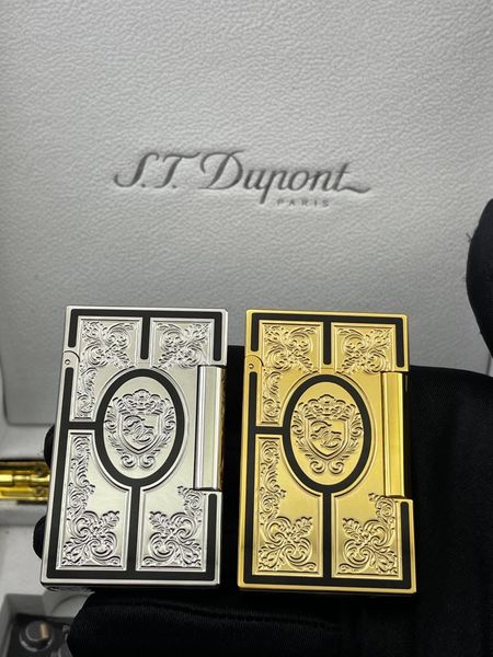 

france classic gold silver flower st lighter bright sound pure copper gift with adapter other wedding favors fashion 0202-5