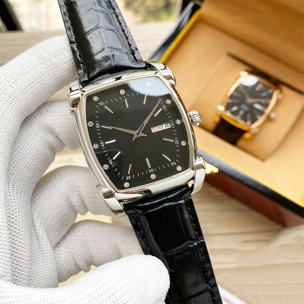 

watch mens watch automatic mechanical watches for men business wristwatch leather strap waterproof wristwatches montre de luxe 40mm, Slivery;brown