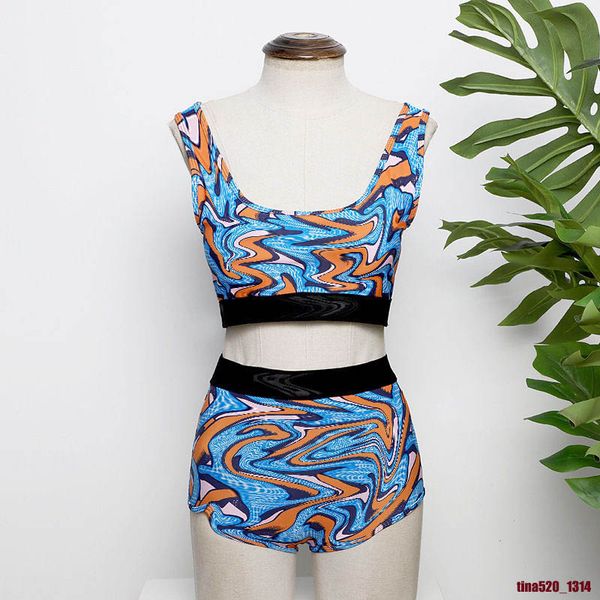 

women's three-point swimsuits intimates summer fashion two-piece bikini suit with l letter beach trendy swimsuit size s-xl, White