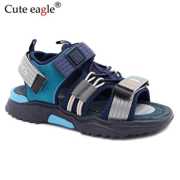 

sandals summer children's shoes brand open-toed beach boy orthopedic comfortable pig leather inlose sports boys roman sandals 0202, Black;red