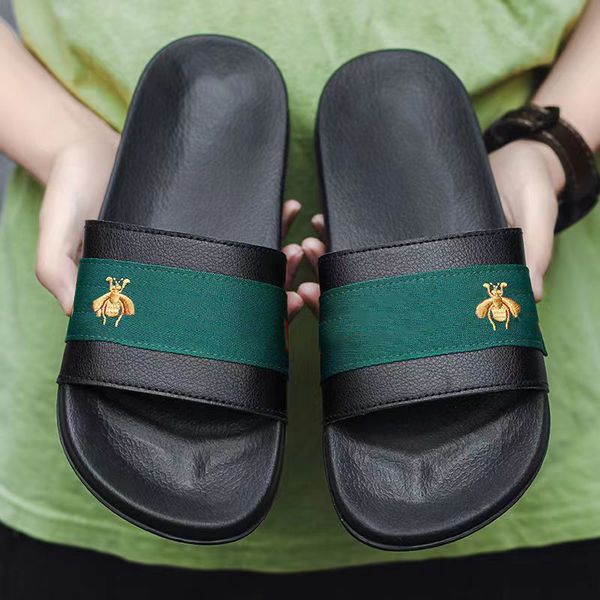 

mink man women slippers summer soft flat open-toe slip-on mules with initials indoors shoes lightweight 39-46, Black