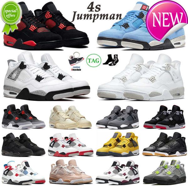 

og jorden 4 4s basketball shoes men women jumpman jordam 4 red thunder infrared black cat bred university blue shimmer royalty mens trainers