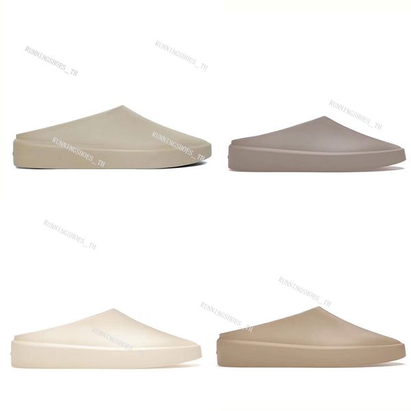 

designer slippers men women slide fears of god the california slip-on original sandal almond oat cream concrete cement slides, Black