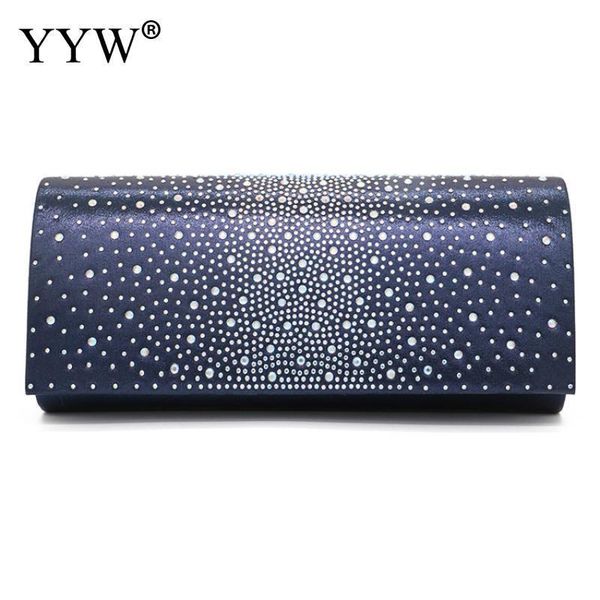 

evening bags satin box bag party clutch for women chain shoulder crossbody with rhinestone rivet envelope and purse 230201