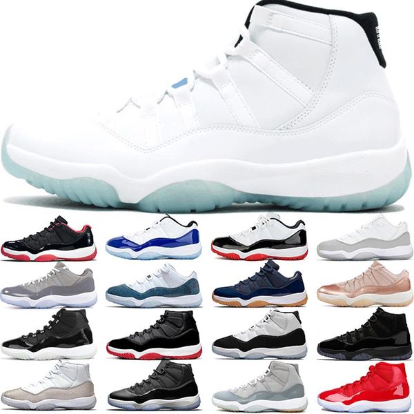 

jumpman 11 11s basketball shoes 25th anniversary legend blue bred concord cap and gown unc mens womens trainers sneakers size 5.5-245o