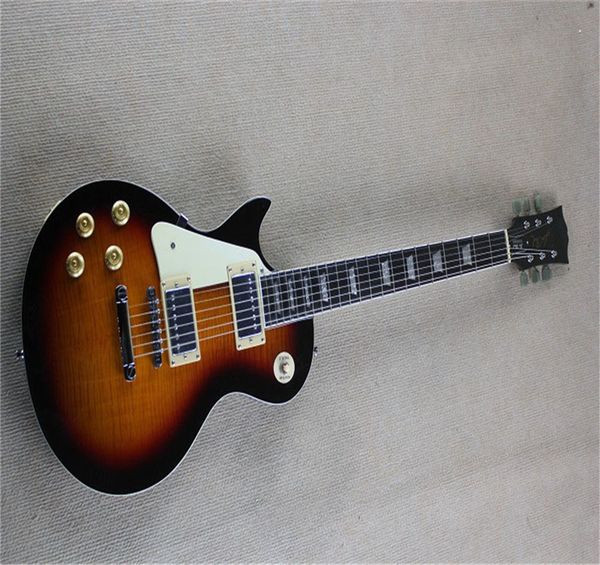

brown guitar electric guitar lp standard guitar left handed vintage sunburst