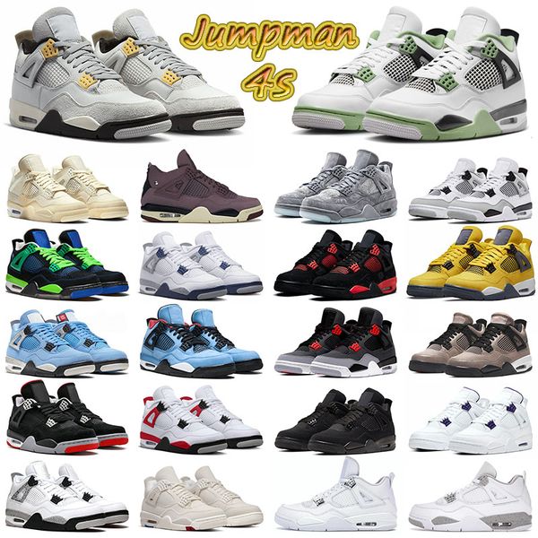 

jumpman 4 basketball shoes mens women white oreo sail seafoam bred military black cat pn dust university blue red thunder oklahoma sooners s