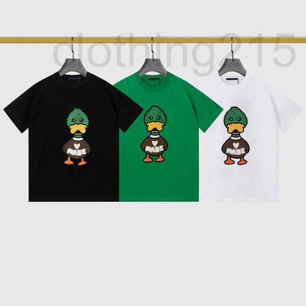 

men's t-shirts designer 2022ss designer t shirt wholesale embroidery craft ducks comfortable breathable joint design mens shirts 100%co, White;black