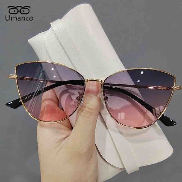 

sunglasses umanco retro gradient small cat eye for women men european trendy anti uv 400 shades cateye sun glasses party decorat 230202, White;black