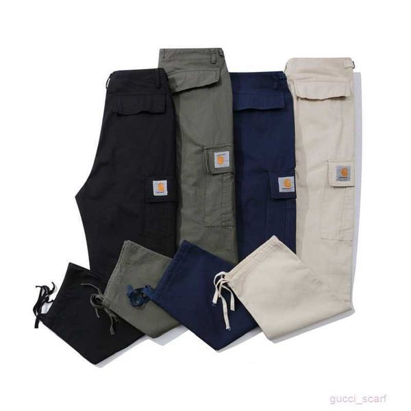 

oversized mens pants carhart designer casual loose overalls multi functional trousers pocket sweatpants, Black