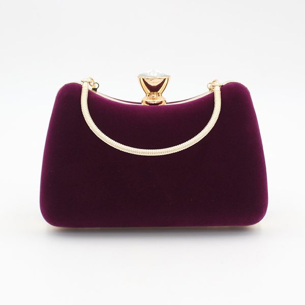 

evening bags burgundy clutch for women vintage handle handbag female shoulder bag box ladies hand purse 230201