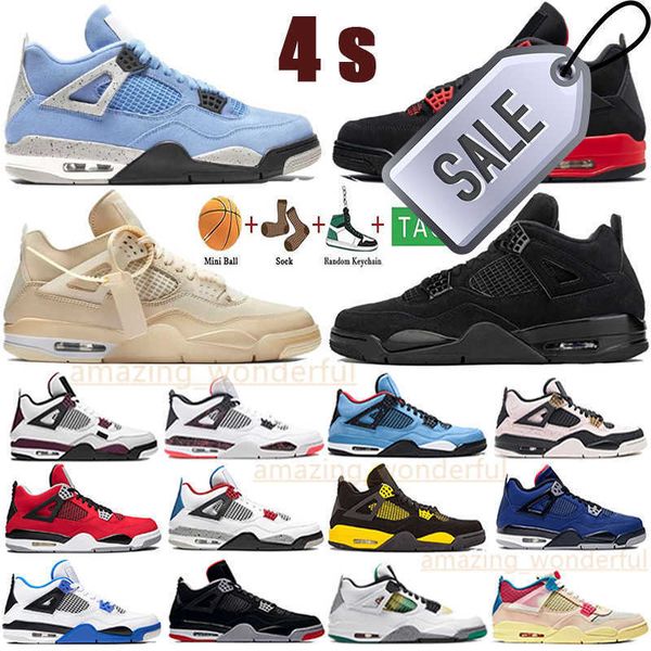 

2023 university blue jumpman 4 4s mens basketball shoes white guava ice oreo sail noir metallic purple black cat bred shimmer cactus jack ac