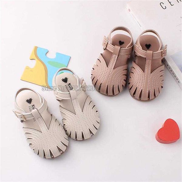 

new sandals baby girls summer cute cut outs breathable toddlers soft non-slip round toe first walkers beach shoes 0202, Black;red