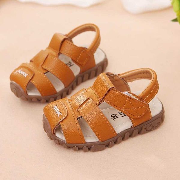 

cozulma summer baby roman boys kids beach toddler closed toe outdoor boy sport shoes children sandals 0202, Black;red