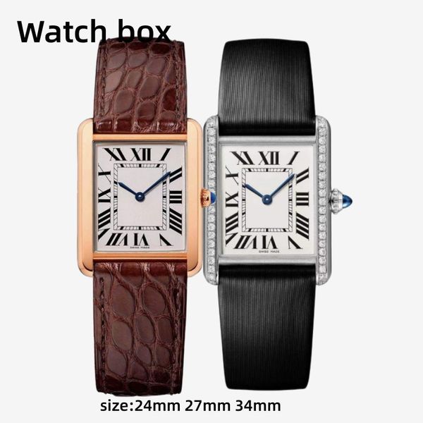 

fashion luxury women's watch neutral casual quartz movement watch size 24mm 27mm 34mm crystal mirror roman numerals women's fashio, Slivery;golden