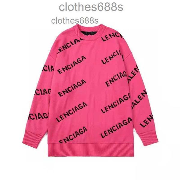 

sweaters designer hoodies balencigas mens sweaters high version double layer letter jacquard sweater star same couple loose sweater 20w4, White;black