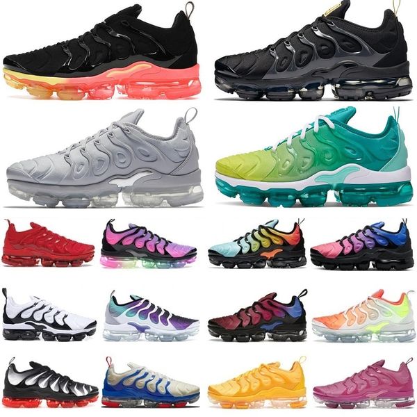 

tn plus running shoes men women sneakers university blue triple black hyper royal white volt outdoor mens womens sports trainers size 36-47