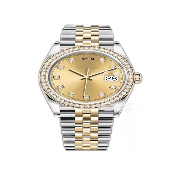 

master designed automatic mechanical women's watch luxury fashion dial 316 fine steel waterproof calendar folding buckle 328w, Slivery;golden