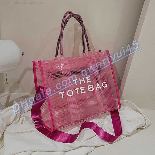 

qwertyui45 shoulder bags fashion transparent large tote bag designer clear pvc women handbags luxury shoulder crossbody bags summer beach je