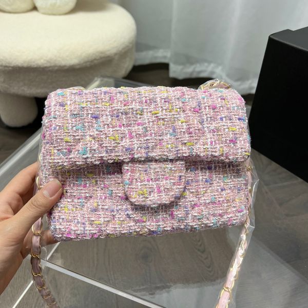 

shoulder bags quality high c luxurys designers handbags fashion women crossbody handbag mini woolen square fat man chain bag clutch totes la