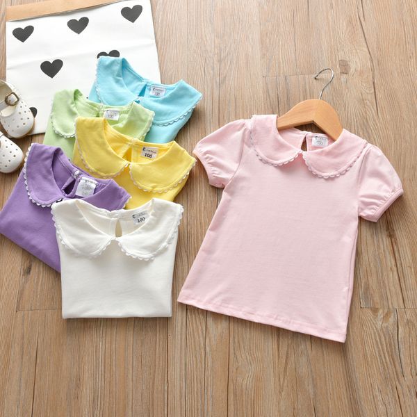 

t-shirts children's short sleeve t-shirt cotton t-shirts girl kid girls shirts children's tshirt summer baby tshirts 230202, Blue