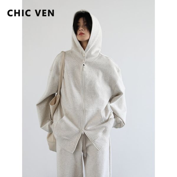 

womens two piece pants chic ven sweatshirts hoodies suit casual hooded sweater female coat loose leggings sports college spring autumn 23020, White