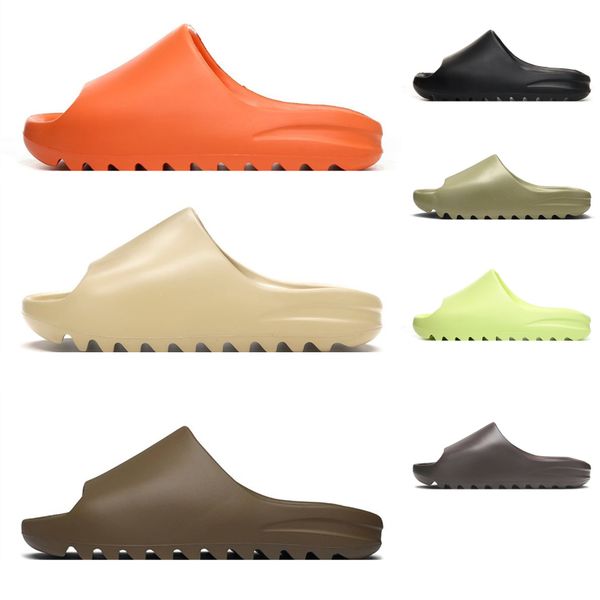 

designer slippers desert sand earth brown bone white glow green enflame orange ochre resin soot flip flop slippers sandals, Black